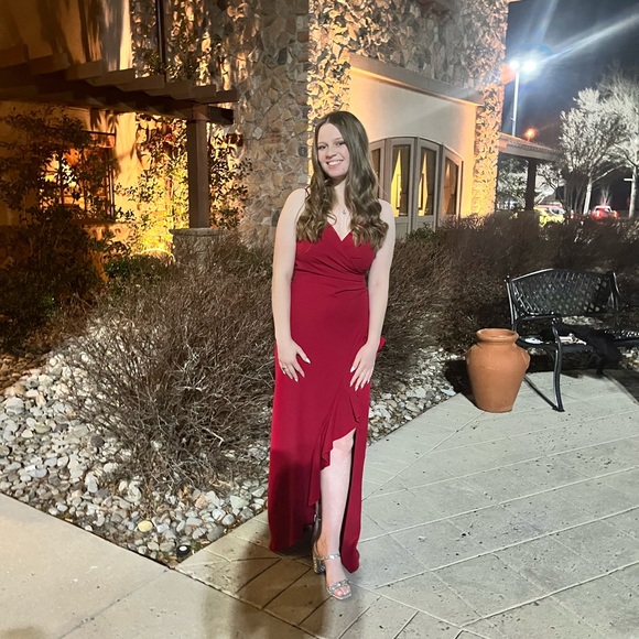 Emerald Sundae Dresses & Skirts - Red Sleeveless V-Neck Dress